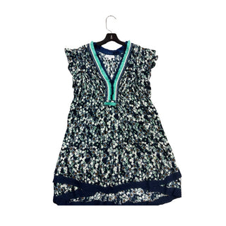 Poupette St. Barth Blue Boho Style Dress with Flowers, large