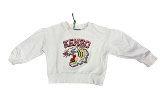 Kenzo Cream coloured sweatshirt with tiger graphic, 4 years