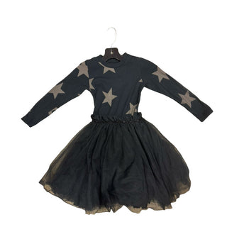 Nununu Black Dress with Tutu Bottom and Stars, 2-3 years