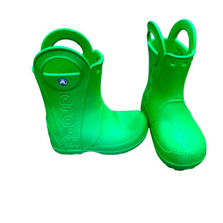 Crocs Green rainboots, 9 little kid