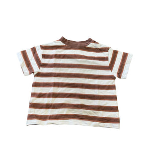 Rylee + Cru Brown and White Striped Shirt, 6-12 months