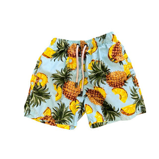 Kiwi Saint-Tropez Turquoise Swim Shorts with Pineapples, 2 years