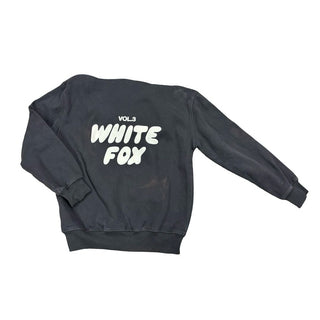 White Fox Grey Hooded Sweatshirt, xs/s