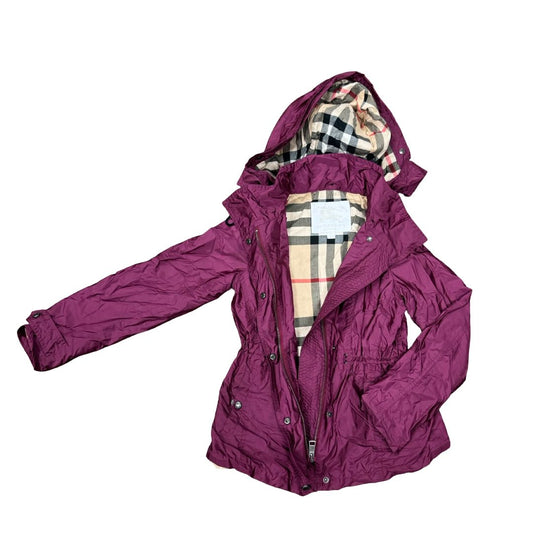Burberry Purple Jacket with Burberry Check Lining, 10 years