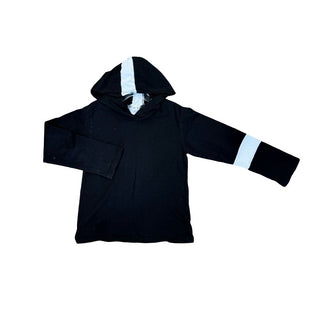 Joah Love Black Hooded Long Sleeve with White Stripe, 6 years