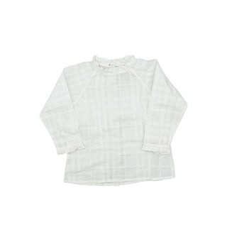 Burberry white plaid shirt, 24 months