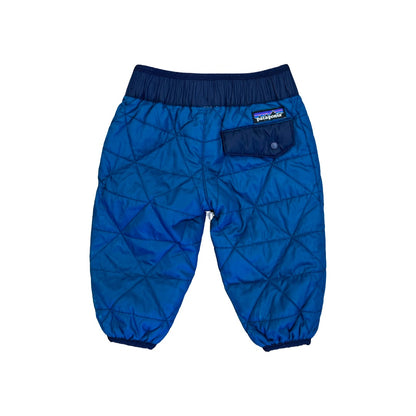 Patagonia Dark teal reversible puff-ball pants, 3-6 months