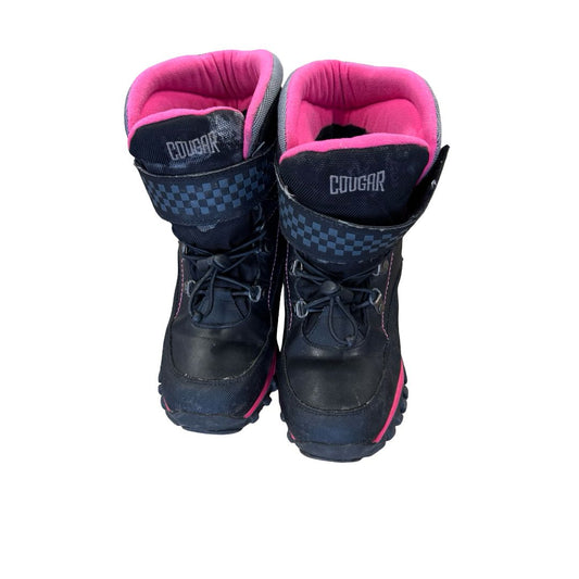 Cougar Pink and Black Winter Boots, 2 big kid