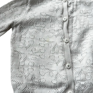 Bonpoint White cherry cardigan, 18 months