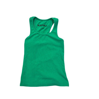 KatieJ Green Tank Top with Wear, medium