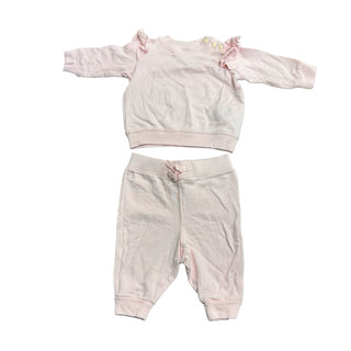 Ralph Lauren Pink ruffle top/pant set, 3 months