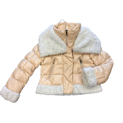 Moncler Girl's Damila Quilted Jacket w/faux fur trim, 8 years