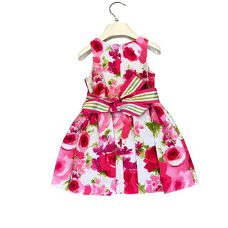 Petit rose dress w/bow, 18 months