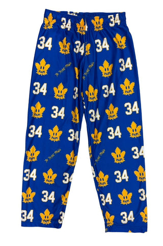 The Teeshirt Mafia Blue 34 and Leaf Graphic Pajama Pants, small