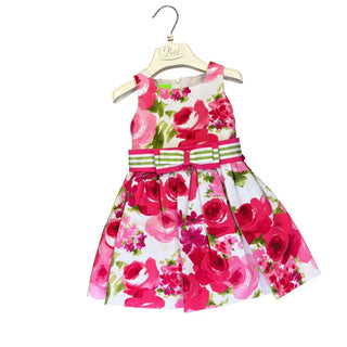 Petit rose dress w/bow, 18 months