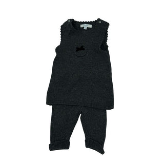 Jacadi charcoal grey wool dress w/pants, 3 months