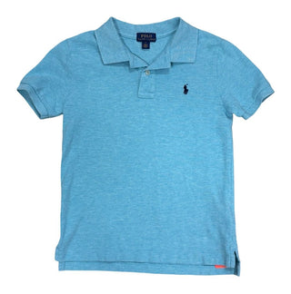 Polo Ralph Lauren Solid Teal Polo Shirt with Navy Logo, 7 years