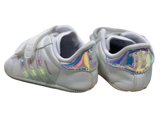 Adidas White Shoes with Holographic Details, 2 little kid