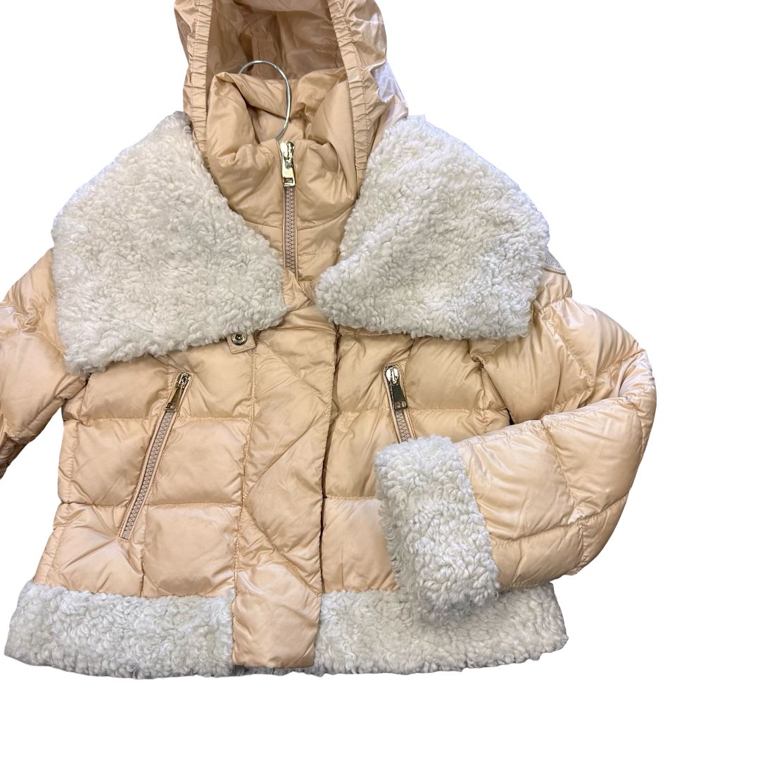 Moncler Girl's Damila Quilted Jacket w/faux fur trim, 8 years