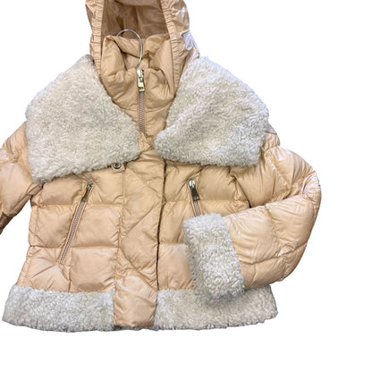 Moncler Girl's Damila Quilted Jacket w/faux fur trim, 8 years