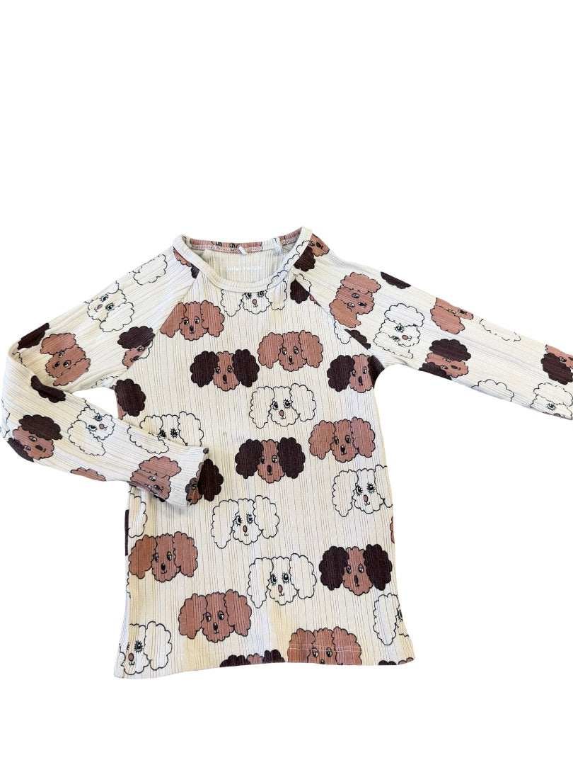 Mini Rodini Tan dog long sleeve, 4-5 years