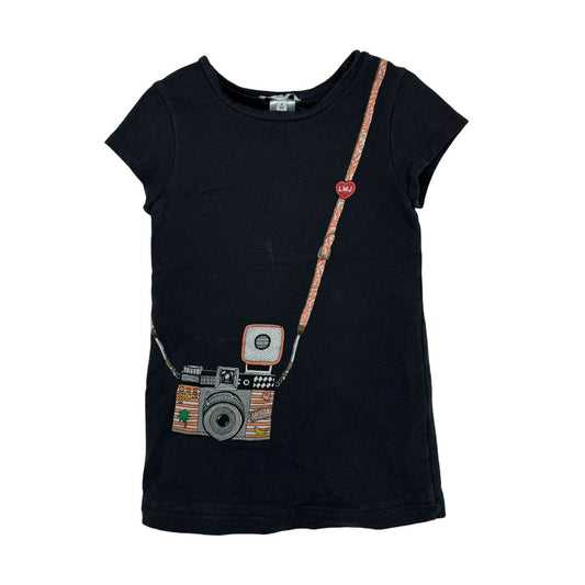 Marc Jacobs black camera decal dress, 4 years