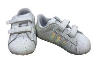 Adidas White Shoes with Holographic Details, 2 little kid