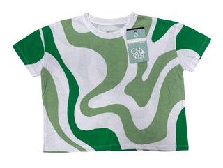 Chaser Wavy Lines Green Tee, 6 years