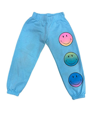 Firehouse Blue sweatpants with ombre smiley face graphics, 2-3 years