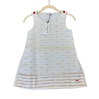 Sonia Rykiel Paris Girls Sleeveless dress white/gold, 8 years