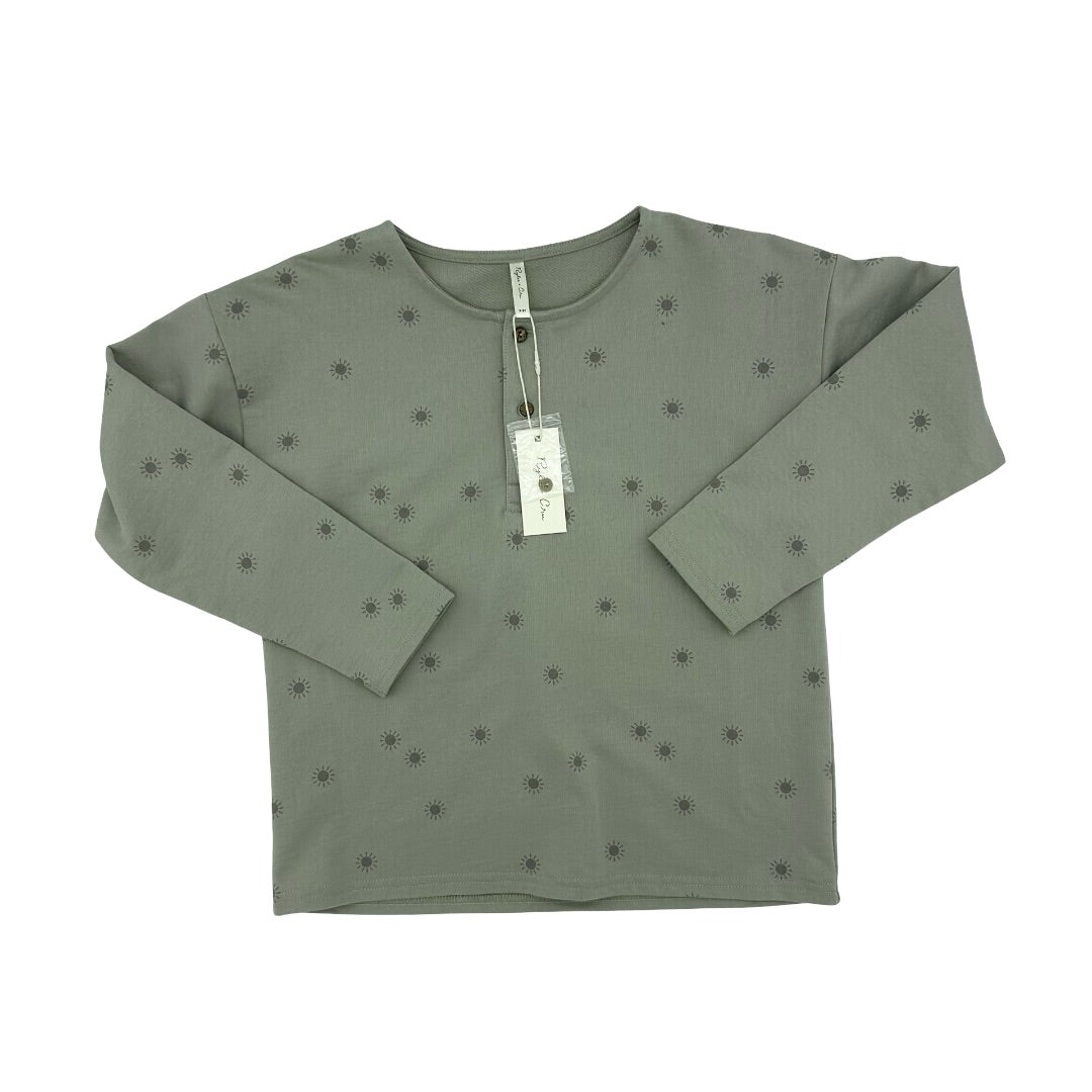 Rylee + Cru Terry Henley suns blue fog new with tags, 8-9 years