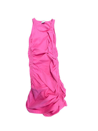Tna Hot Pink Scrunchie Tank Top Dress, 2xs