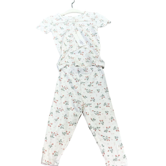 Quincy Mae bamboo pajama set strawberry new with tags, 3-6 months