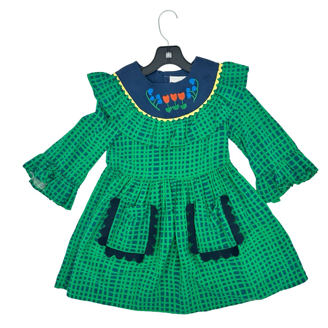 Stella McCartney Green dress with tulip collar, 5 years