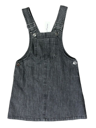Feather 4 Arrow Charcoal Denim Overall Dress, 6-7 years