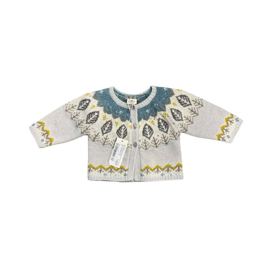 Bonton Knit Blue Cardigan New with Tags, 3 months