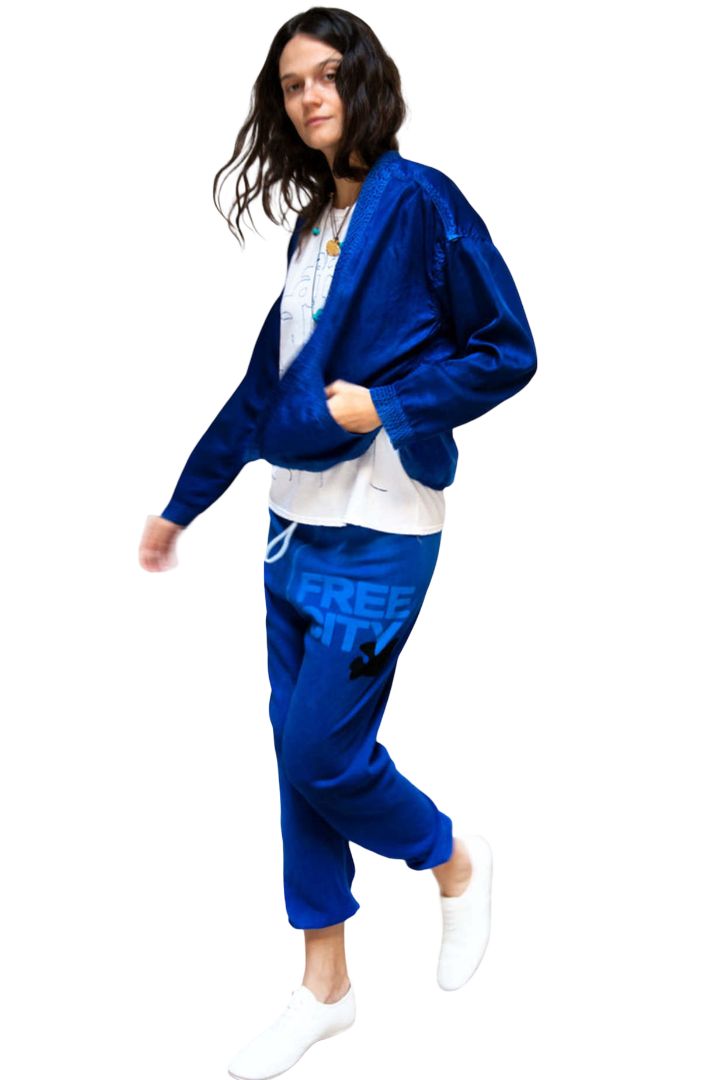 Free City lets go supervintage Og sweatpant electric blue, womens xs