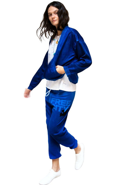 Free City lets go supervintage Og sweatpant electric blue, womens xs