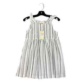 Vignette White and Grey Striped Dress, 4 years
