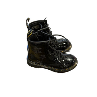 Dr. Martens 1460 Black Glitter Star Patent Lace Up, 13 little kid