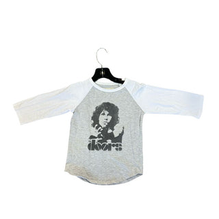 Mini Mioche Grey and White Long Sleeve with The Doors Graphic, 5 years