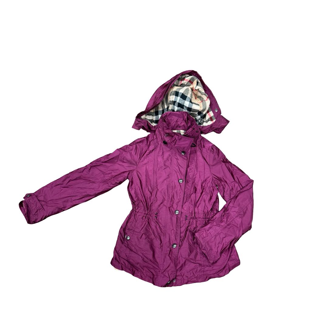 Burberry Purple Jacket with Burberry Check Lining, 10 years