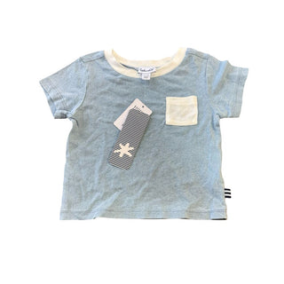 Splendid Blue T-Shirt with White Pocket New with Tags, 6-12 months