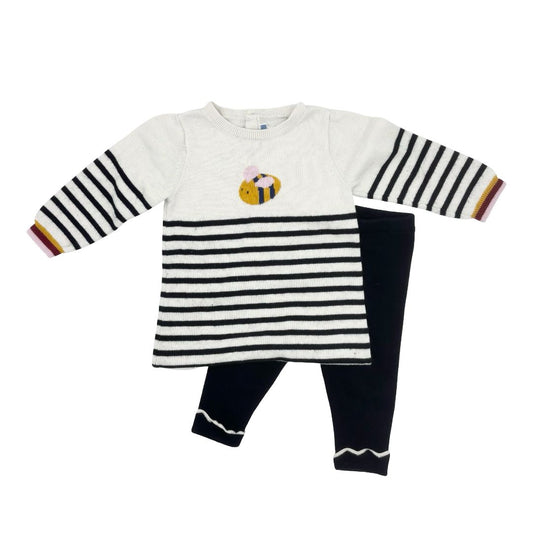 Jacadi Sweatshirt Dress and Legging set with Bumble Bee, 18 months