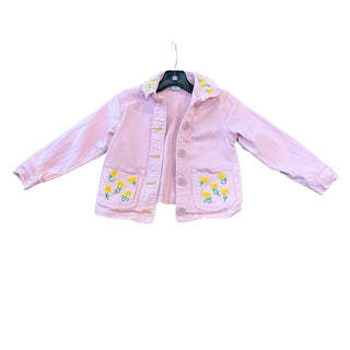 Stella McCartney Pink Jean Jacket with Yellow Flowers, 4 years