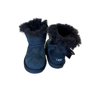 UGG Black Boots with Bow on Back, 7 little kid