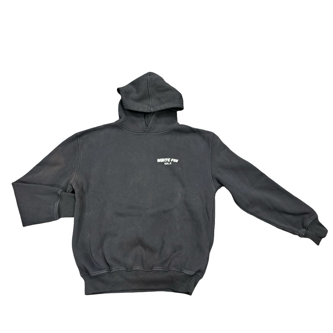 White Fox Grey Hooded Sweatshirt, xs/s