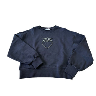 Pinko Up Black Crewneck with Beaded Detail, 10 years