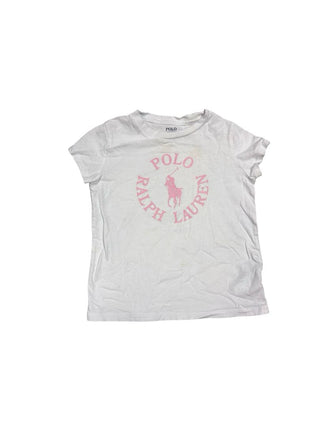 Polo Ralph Laure White Tee with Pink Logo , 3 years