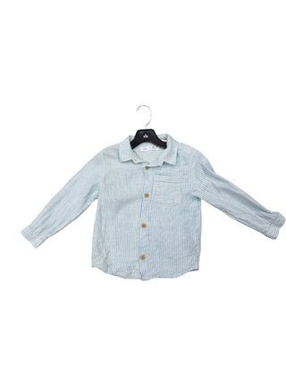 Zara Striped linen dress shirt, 2-3 years